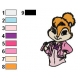 Brittany The Chipmunks Embroidery Design 02